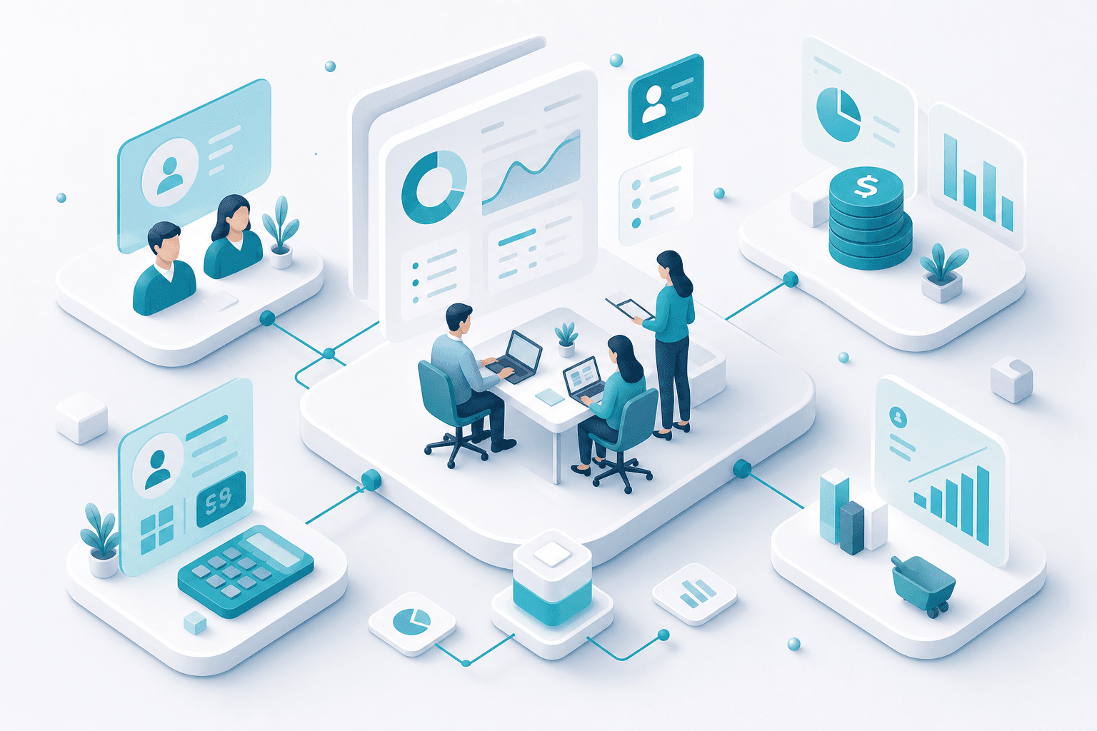 Unified workspace connecting business modules